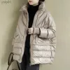 Parkas femininas moda novo inverno 90% pato branco jaqueta coreano chique gola alta solta casual casacos e jaquetas femininas ku19l231118