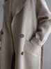 Misto lana da donna Giacca di lana beige Donna Autunno Inverno Casual bavero Cappotti lunghi Donna Elegante vintage coreano Moda allentata Cappotto oversize 231118