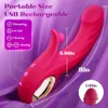 Tryckk kaninvibratorer för kvinnor vuxen, g spot vibrator klitoris sexleksaker med 10 vibrerande och 7 trycklägen och värmefunktion, sexleksaker