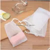 Otros suministros de aseo para el baño Bolsa de malla de espuma de jabón Bolsas de almacenamiento de viaje portátiles Guantes de limpieza para el baño Mosquitera Hogar Dhgarden Dhsnp