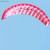 Kite-accessoires 1,4 m Dual Line Stunt Parafoil Parachute Surfen Kite Paragliding Nylon Kite Sport Strand Dual Line Flying Kite Outdoor ToysL231118