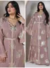 Vêtements ethniques Arabe Maroc Robe musulmane Abaya Femmes Ramadan Mousseline de soie Abayas Dubaï Turquie Islam Kaftan Longue Musulmane Robes Largos 230417