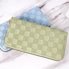 Mode Vrouwen Portemonnee Clutch Bag Mannen Rits Bifold Portefeuilles Reliëf Plaid Womens Kaarthouder Munt Pouch Ontwerpers Portemonnee Nerf Paspoort