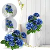 Fiori decorativi autunnali Mazzo artificiale all'aperto Rose finte Rose Home Party Wedding Decor Bouquet con stelo