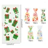 Gift Wrap 50Pcs Merry Christmas Cookie Candy Bags Snowflake Santa Plastic Bag For Home Year Xmas Party Baking Packing Decor Noel