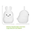 Lampenschirme Hase LED Nachtlicht Berührungssensor 9 Farben Batteriebetriebene Cartoon Silikon Hase Nachttischlampe für Kinder Kinder Baby Spielzeug Geschenk 230418