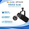 Microphones FDUCE SL40X SL40 USB XLR Microphone dynamique avec sortie casque intégrée isolation phonique pour les jeux Podcasts diffusion en direct 231117