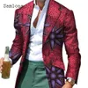 Men's Suits Blazers Plus Size 6xl Men Fashion Blazers Lapel Collar Jackets Vintage 3D Print Outerwear Autumn Business Men Clothing 231117