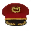 Berets Red Security Big Cap Gift Band Adult Woman Hat Skura