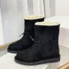 Botas de nieve de terciopelo cálido, gruesas, de lana, con parte superior reflectante de seda importada, 2023