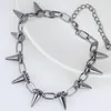 Braccialetti con ciondoli Punk Spike Girocolli Collare per donna Uomo Gotico Harajuku Rivetti Collane girocollo Kpop Rock Catene Collana Gioielli alla moda