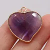 Pendant Necklaces Natural Stone Pendants Faceted Heart Shape Amethysts For Trendy Jewelry Making DIY Women Necklace Earring Gifts