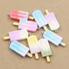 10pcs Charms Summer Ice Cream Popsicle Ice Icicle Lolly Pendant Craft Making Findings Handmade Jewelry DIY For Earrings Necklace Fashion JewelryCharms
