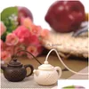 أدوات شاي القهوة Sile Infuser Creation -Teapot Shape Filter Filter Diffuser Home Teas Maker Accessories 7 Color Dhgarden DHSHF