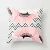 Travesseiro estilo nórdico rosa branco simples inseada travesseiro de vento sofá de dupla face de veludo tampa de veludo