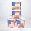 Other Decorative Stickers American Flag 250Pcs/Roll Creativity Us Independence Day Creative Gift Sealing Sticker Gifts Wrap Dhgarden Dhee3