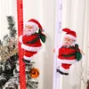 Kerstversiering Kerstman Pop Ornament Elektrisch Klimladder Kerstspeelgoed Met Muziek Decoratie Voor Thuis Kerstboom Hangende Decor Kind Cadeau 231117
