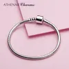 Chaîne ATHENAIE 925 argent Sterling serpent chaîne Bracelet bracelets à breloques ajustement européen perle de charme pour femmes hommes bijoux à bricoler soi-même cadeau 231118