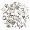 30pcs Charms Sun Moon At Taç Yaprağı Balık Yonca Antika Bronz Gümüş Renk Karışık Sergilalar Diy Yapma Bulunma STIBETAN Mücevher Moda Mücevheratlar