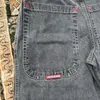 Женские джинсы JNCO Y2K Уличная одежда Harajuku Хип-хоп Ретро-графика с вышивкой Мешковатые джинсовые брюки Готические широкие брюки с высокой талией 231117