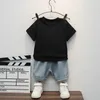 Conjuntos de ropa Verano niños ropa casual traje de bebé niños niñas camiseta pantalones cortos 2 unids / set niños abrigo niño traje de niño 1 2 3 4 5 años