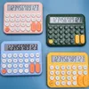 Calculators Korea Kawaii Calculator Cartoon Candy Color Silent Mechanical Keyboard Desktop Financial and Accounting Learning Calculator 231117