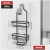 Bathroom Shelves Shees Without Drilling Hanging Shower Organizer Over Head Caddy Storage Rack With Hooks For Towel Drop Delivery Hom Dhwwx