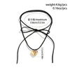 Hangende kettingen ingemark elegante goth love heart hanger ketting voor vrouwelijke kraag bruid geknoopte bowknot verstelbare ketting y2k sieraden nieuwe z0417