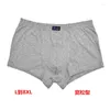 Underbyxor 4st/Lot L-8XL herrboxare underkläder Bomullsboxare Loose Man andningsbara trosor Solid Shorts Brand Plus Size A15