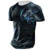 Hommes T-shirts Hommes 3d Lion Imprimé T-shirts À La Mode Col Rond À Manches Courtes Vêtements De Rue Hip-Hop Tendance Mâle D'été T-shirts Tops