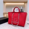 2023 Women Luxury Handbags Designer Beach Bag Top Quality Fashion Knitting Purse Shoulder Large Tote With Chain Canvas Shopping bag brand bag