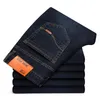 الجينز للرجال الكلاسيكية النمط الأسود الأزرق المنتظم في الأعمال التجارية غير الرسمية سراويل الدنيم سراويل الذكور سراويل العلامة التجارية 230417