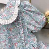 23ss jupe florale filles robe robe de princesse enfants vêtements de marque revers col de poupée impression animale jupe grandes filles chemise jupes vêtements pour enfants de haute qualité