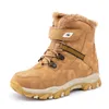 Stiefel Hohe Qualität Jungen Mädchen Winter Schnee Plattform Warme Baumwolle Schuhe Leder Herbst Wasserdichte Kinder Schuhe Kind Sneaker 5 12y 231117