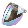 Caschi moto Universale Lente per casco antigraffio resistente all'usura Visiera ribaltabile a 3 scatti Lente antivento retrò a faccia apertaMoto