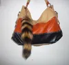 Keychains Cute Raccoon Tail Real Fur Car Keychain For Women Men Pompom Pendant Key Ring Holder Fluffy Accessories