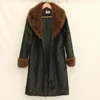 Kvinnors päls faux päls S-9xl Kvinnors vinterkläder smal montering Long Fox päls krage ung faux mink päls coat avslappnad förtjockad och varm överrock 231118