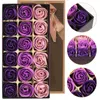 Decoratieve bloemen 1 doos Floral Geurende douchezeep Rose bloemblaadjes met papieren Valentijnsdag Verjaardagscadeau