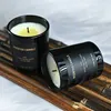 Scented Candle Scented Candles Black Glass Holder Scented Candle Romantic Aromatic Candle Hotel Bedroom Decoration Z0418