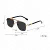 Lunettes de soleil rétro Designer conduisant des lunettes de soleil en métal carré en métal pour femmes hommes verre soleil adumbral 5 lunettes de couleur