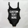 CUSTOM TEXT 2022 New One Piece Swimsuit Bikini Plus Size Bathing Suit High Cut Low Back Beachwear wholesale swimwear women SwimOne-Piece Suits Sportswear