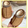 Tazz Tasman II Slippers Kinderbabyschoenen Peuter Kastanjebont Slippers Schapenvacht Shearling Classic Ultra Mini Boot Winter Instapper Wol