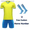Collectable Football Jersey For Men 2023 2024 New Kids Football Sets Colge Soccer Athte Training Uniforms With Socks Custom Name number Q231118
