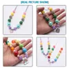 fashion colorful beads baby bubblegum necklace diy rainbow heart pendant necklace for kid children rope chain jewelry