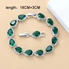 11.11 vente goutte d'eau 925 marque ensembles de bijoux avec zircon cubique vert Costume de mariée collier et boucles d'oreilles pour les femmes bijoux de mode de mariageJewelry Sets Jewelry