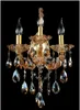 Maria Theresa Crystal Wall Sconces Light Fixture med 3 Lights Amber Gold Color Wall Sconces Hembelysning