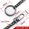 40cm Key Chains Metal Wallet Belt Chain Trousers Hipster Pants Hip Hop Rock Punk Street Keyring Anti-lost Keychain Men K404 Fashion JewelryKey Chains keychain