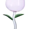 Bicchieri da vino calice fiore rosa calice cristallo soffiato a mano flauti champagne succo rosso di classe per attrezzo da bar da cucina per feste