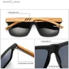 Güneş gözlüğü ravenisa zebra ahşap kare güneş gözlükleri kutuplaşmış güneş gözlükleri erkek marka tasarımcısı ahşap gözlükler çerçeveler oculos de sol feminino q231120