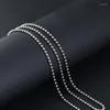 Chains Necklace For Women Round Ball Silver 925 Jewelry Sterling Chain 2.0mm Beads Vintage Style Handmade Wholesale